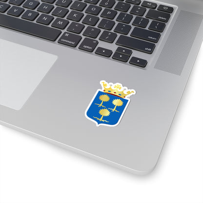 Ambt Delden wapen met kroon (Netherlands) (Coat of Arms) STICKER Vinyl Kiss-Cut Decal