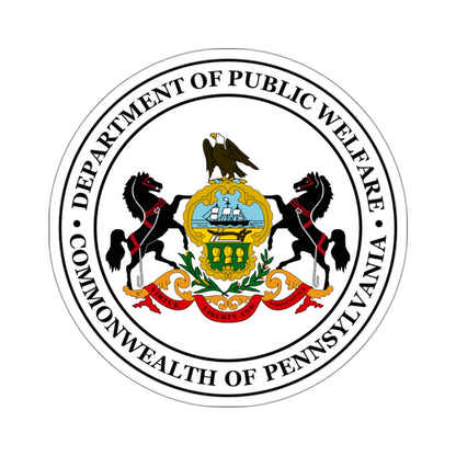 Seal of the Pennsylvania Department of Public Welfare - STICKER Vinyl Kiss-Cut Decal