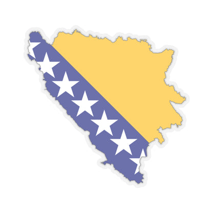 Bosnia and Herzegovina-Flagmap (Bosnia and Herzegovina) STICKER Vinyl Kiss-Cut Decal