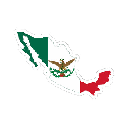 Flag-map of Mexico 1893-1916 (Mexico) STICKER Vinyl Kiss-Cut Decal
