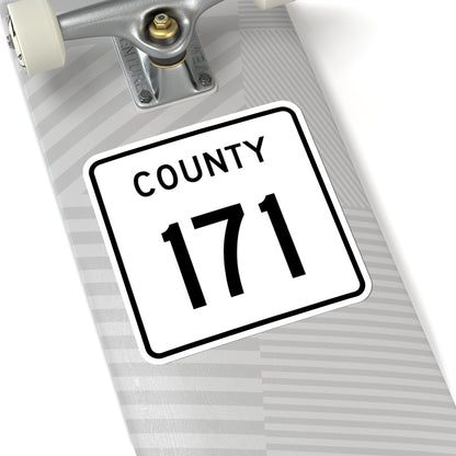County 171 square (Minnesota) (Road Sign) STICKER Vinyl Kiss-Cut Decal