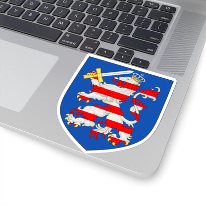 Arms of the Grand Duchy of Hesse 1806-1918 (Denmark) (Coat of Arms) STICKER Vinyl Kiss-Cut Decal