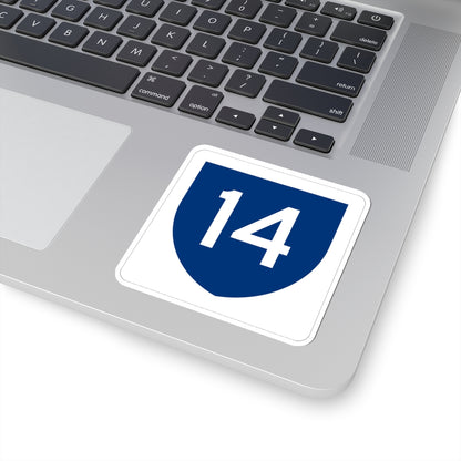PR primary 14 (Puerto Rico) (Road Sign) STICKER Vinyl Kiss-Cut Decal