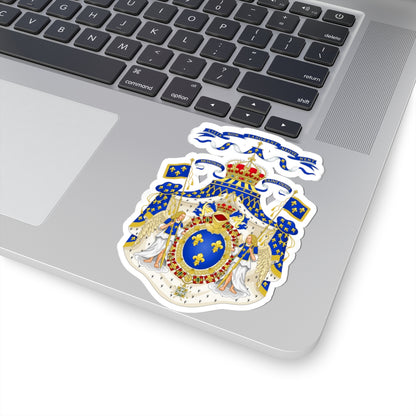 Grand Royal Coat of Arms of France - STICKER Vinyl Kiss-Cut Decal