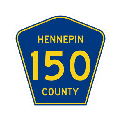 Hennepin County 150 (Minnesota) (Road Sign) STICKER Vinyl Kiss-Cut Decal