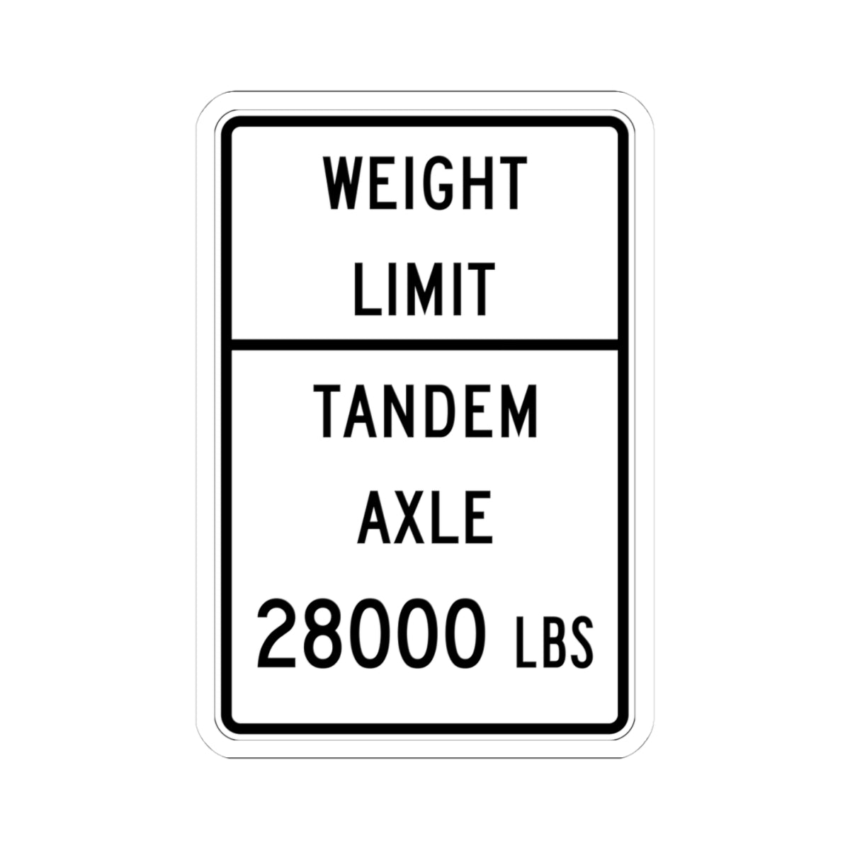 Texas MUTCD R12-2cT template (Texas) (Road Sign) STICKER Vinyl Kiss-Cut Decal