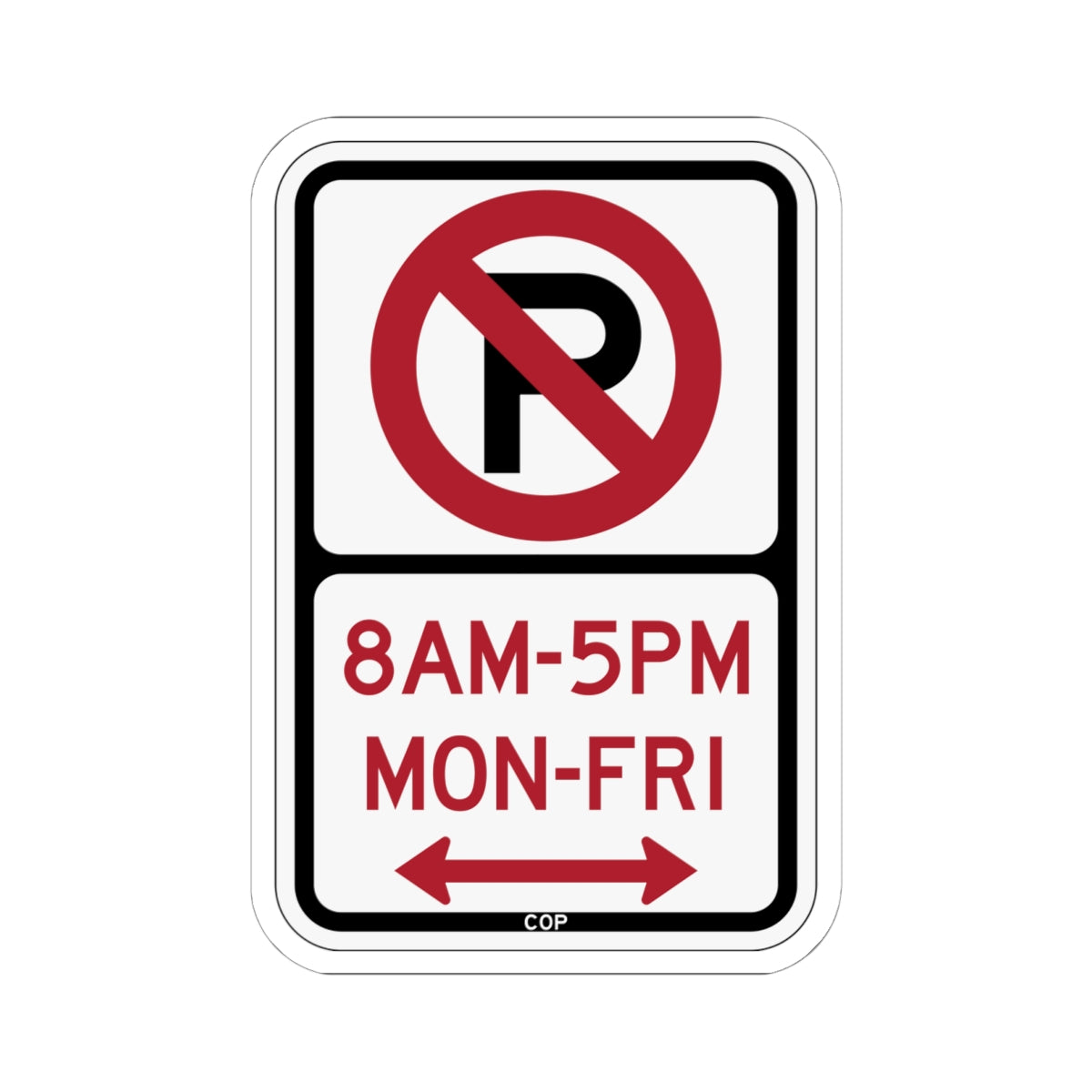 PBOT Road sign P1080D (Oregon) (Road Sign) STICKER Vinyl Kiss-Cut Decal