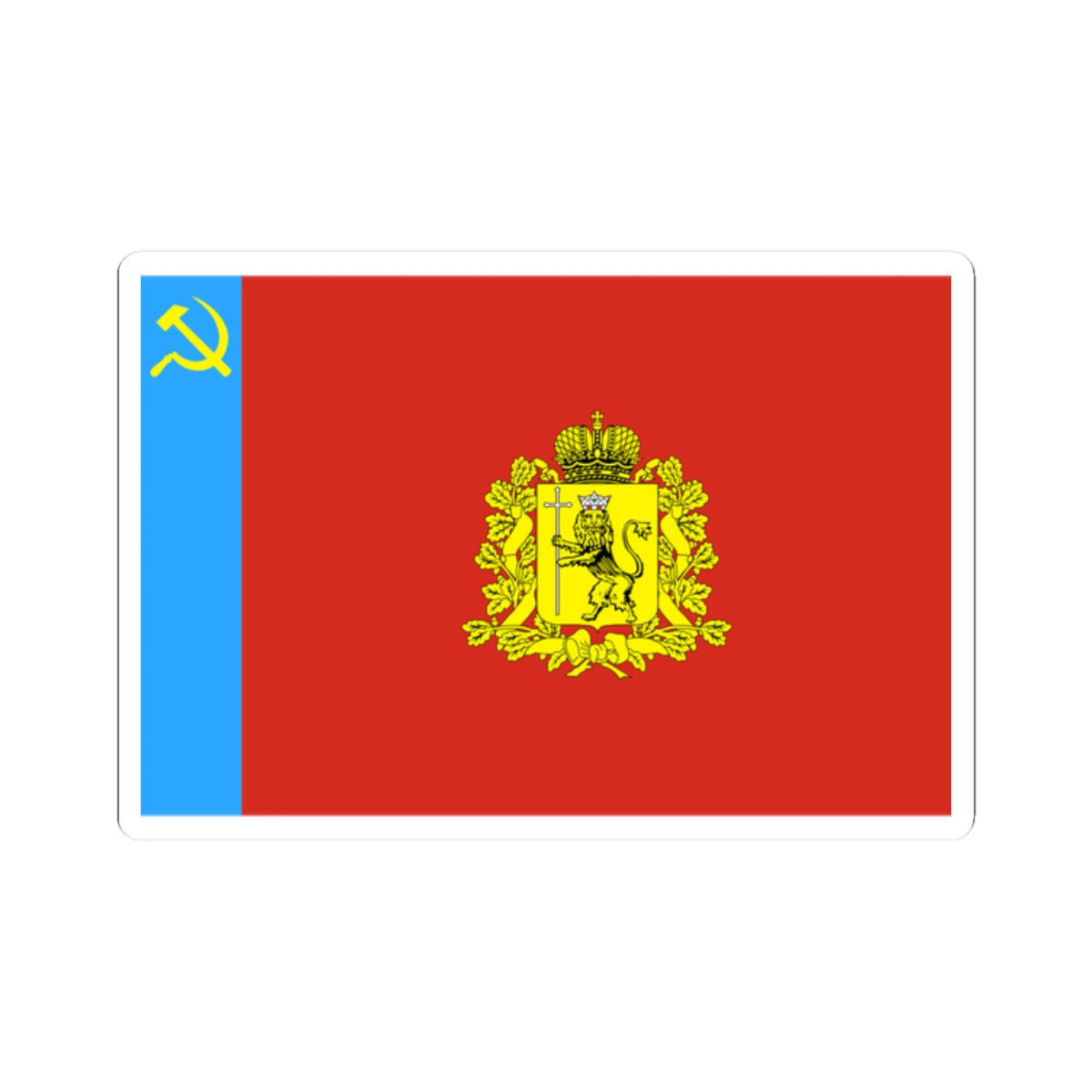 Flag of Vladimir Oblast (Russia) STICKER Vinyl Kiss-Cut Decal