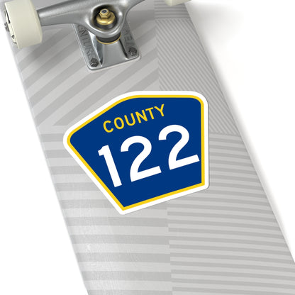 County 122 MN (Minnesota) (Road Sign) STICKER Vinyl Kiss-Cut Decal