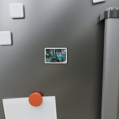 Arrival (Magazine Illustration) Refrigerator Magnet-The Sticker Space