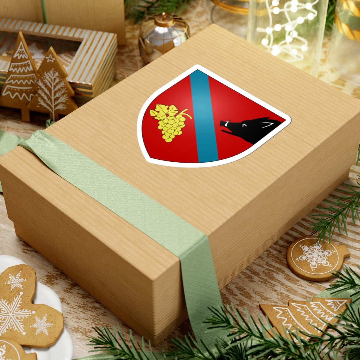 Azzaba CoA French Algeria (Algeria) (Coat of Arms) STICKER Vinyl Kiss-Cut Decal