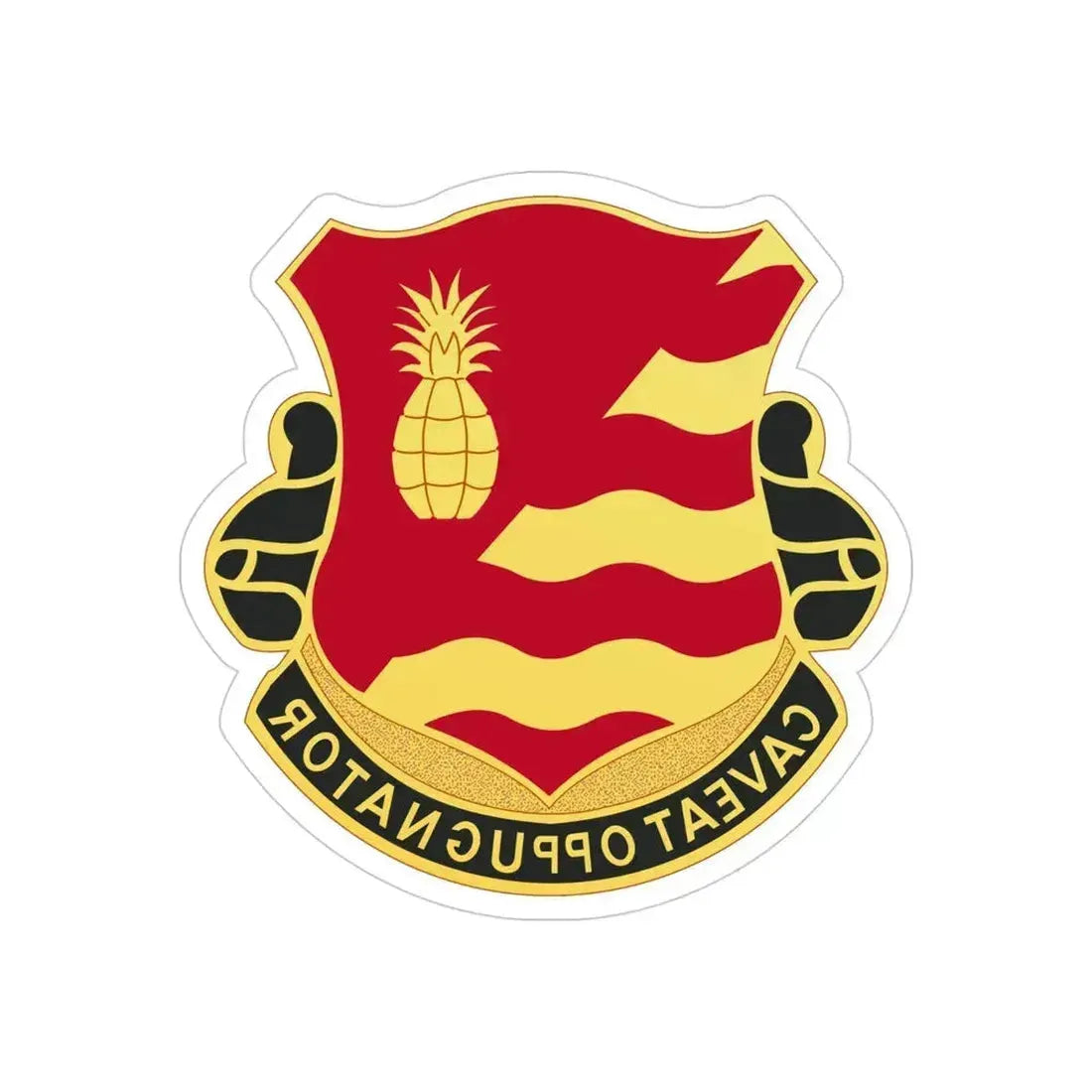 174th Air Defense Artillery Regiment (U.S. Army) REVERSE PRINT Transparent Die-Cut STICKER 4 Inch Die-Cut Transparent - The Sticker Space