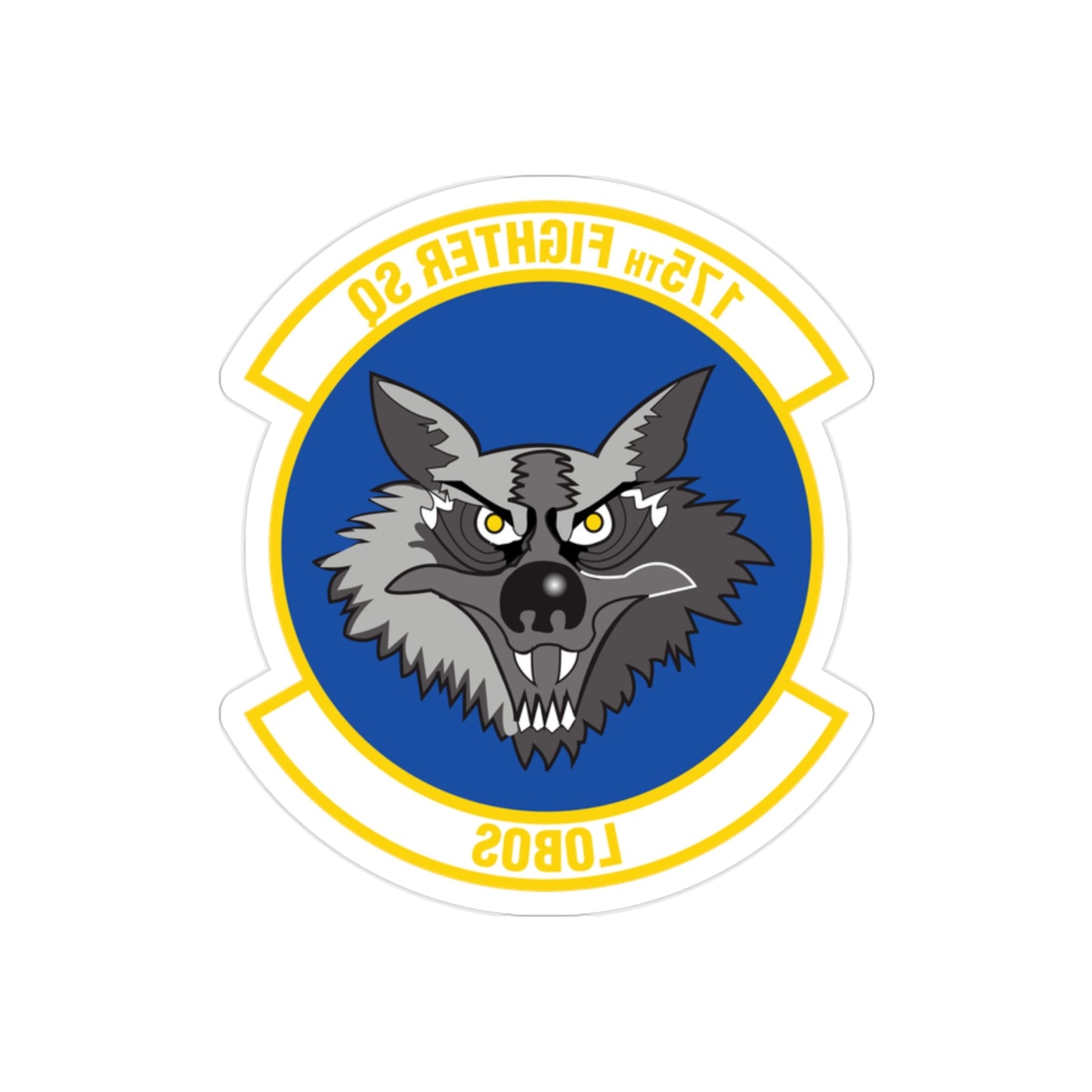 175 Fighter Squadron (U.S. Air Force) REVERSE PRINT Transparent STICKER-2" × 2"-The Sticker Space