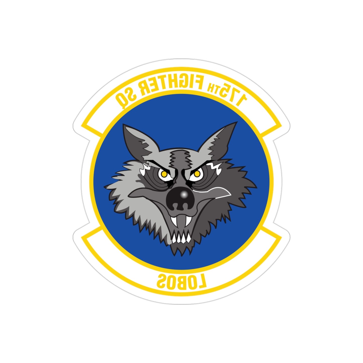 175 Fighter Squadron (U.S. Air Force) REVERSE PRINT Transparent STICKER-3" × 3"-The Sticker Space