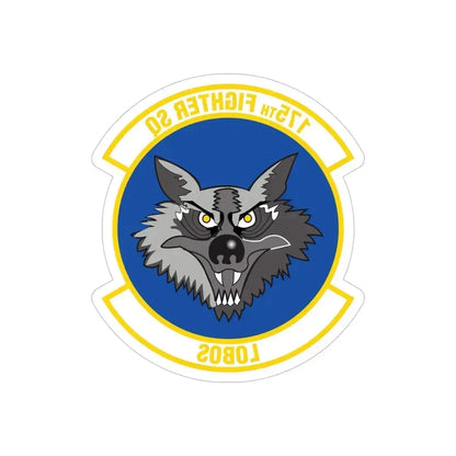 175 Fighter Squadron (U.S. Air Force) REVERSE PRINT Transparent Die-Cut STICKER 4 Inch Die-Cut Transparent - The Sticker Space