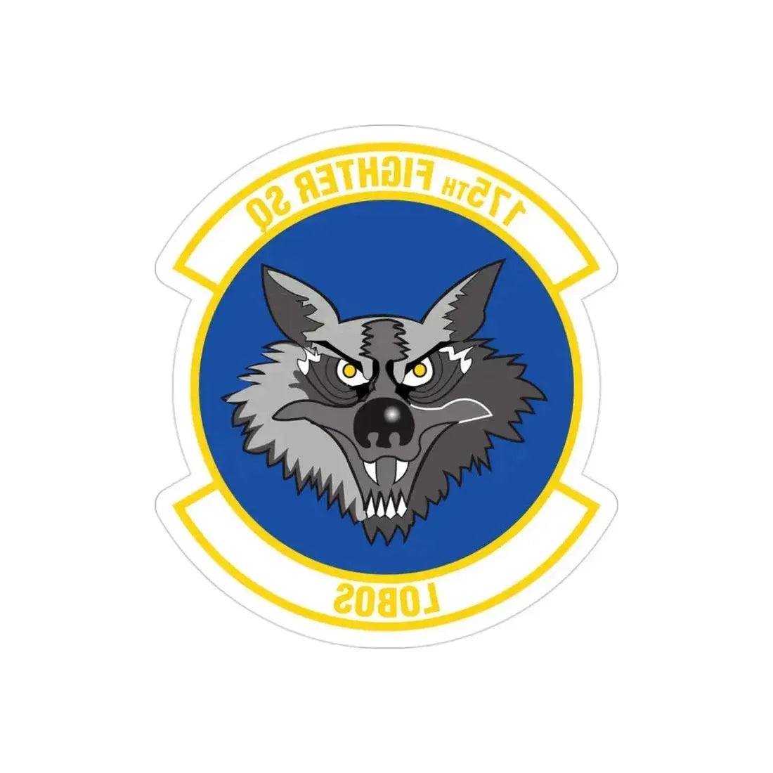 175 Fighter Squadron (U.S. Air Force) REVERSE PRINT Transparent Die-Cut STICKER - The Sticker Space