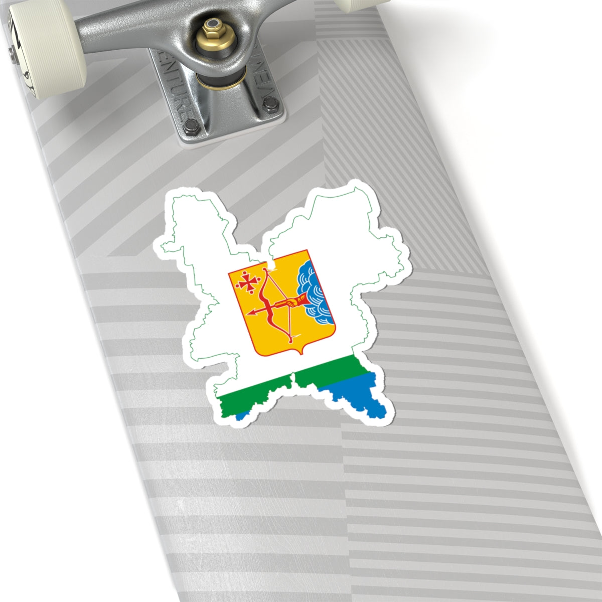 Flag-map of Kirov Oblast (Russia) STICKER Vinyl Kiss-Cut Decal