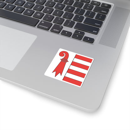Flag of Canton of Jura (Switzerland) STICKER Vinyl Kiss-Cut Decal