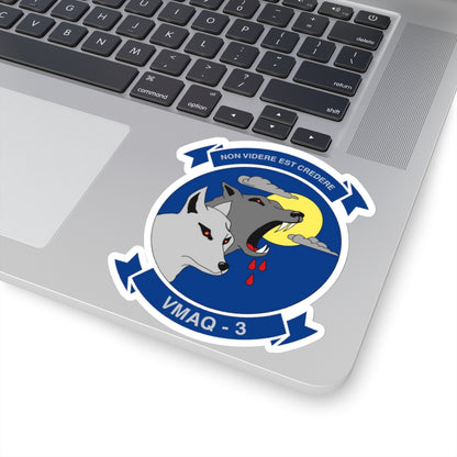 VMAQ 3 Marine Tactical Electronic Warfare Squadron 3 (USMC) STICKER Vinyl Kiss-Cut Decal-The Sticker Space