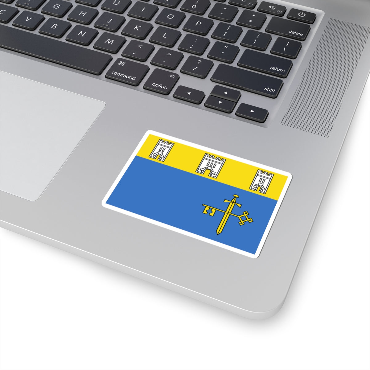 Flag of Ternopil Oblast 2001-2003 (Ukraine) STICKER Vinyl Kiss-Cut Decal
