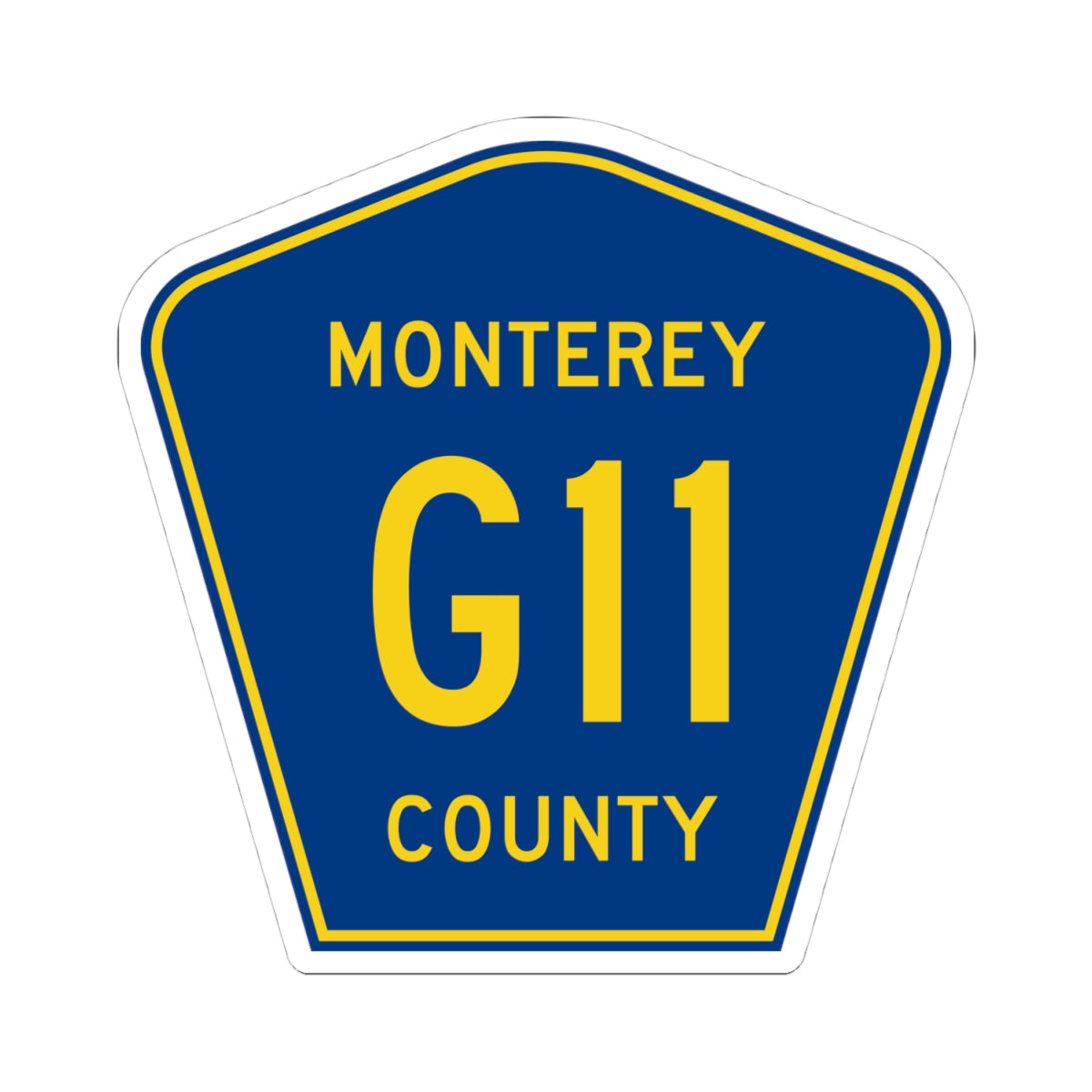 Monterey County G11 (California) (Road Sign) STICKER Vinyl Kiss-Cut Decal