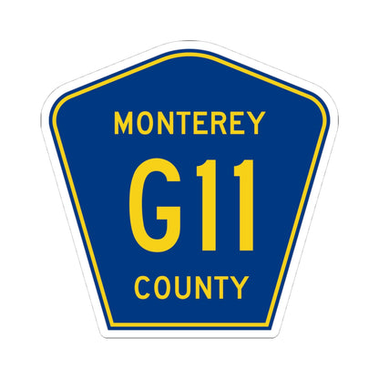 Monterey County G11 (California) (Road Sign) STICKER Vinyl Kiss-Cut Decal