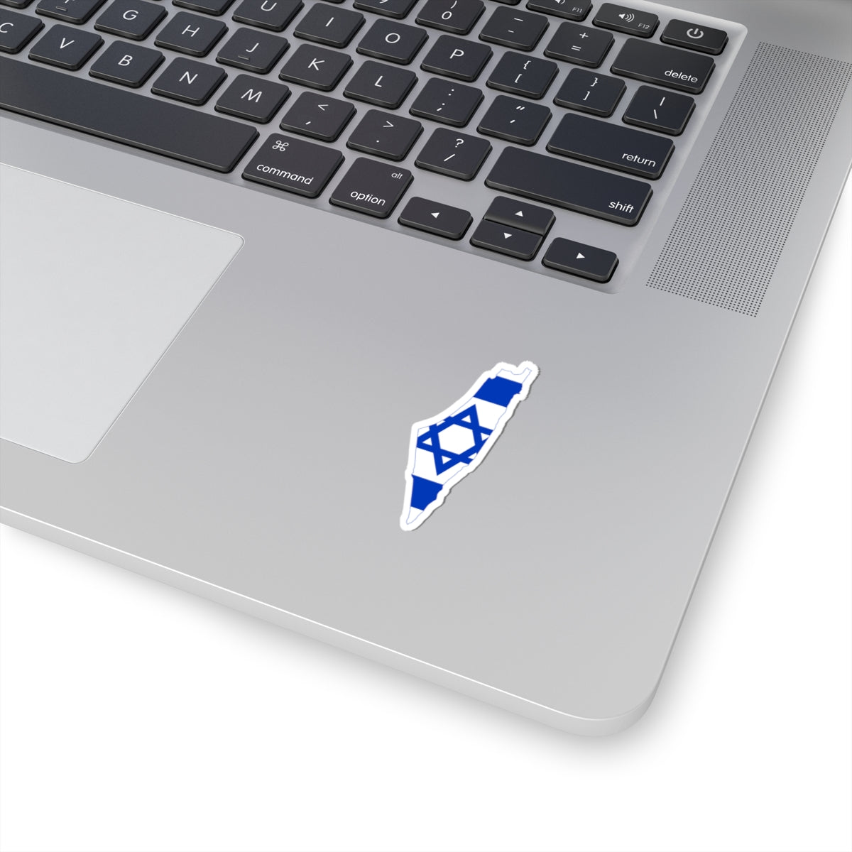 Flag map of Israel including Palestinian territories (Israel) STICKER Vinyl Kiss-Cut Decal