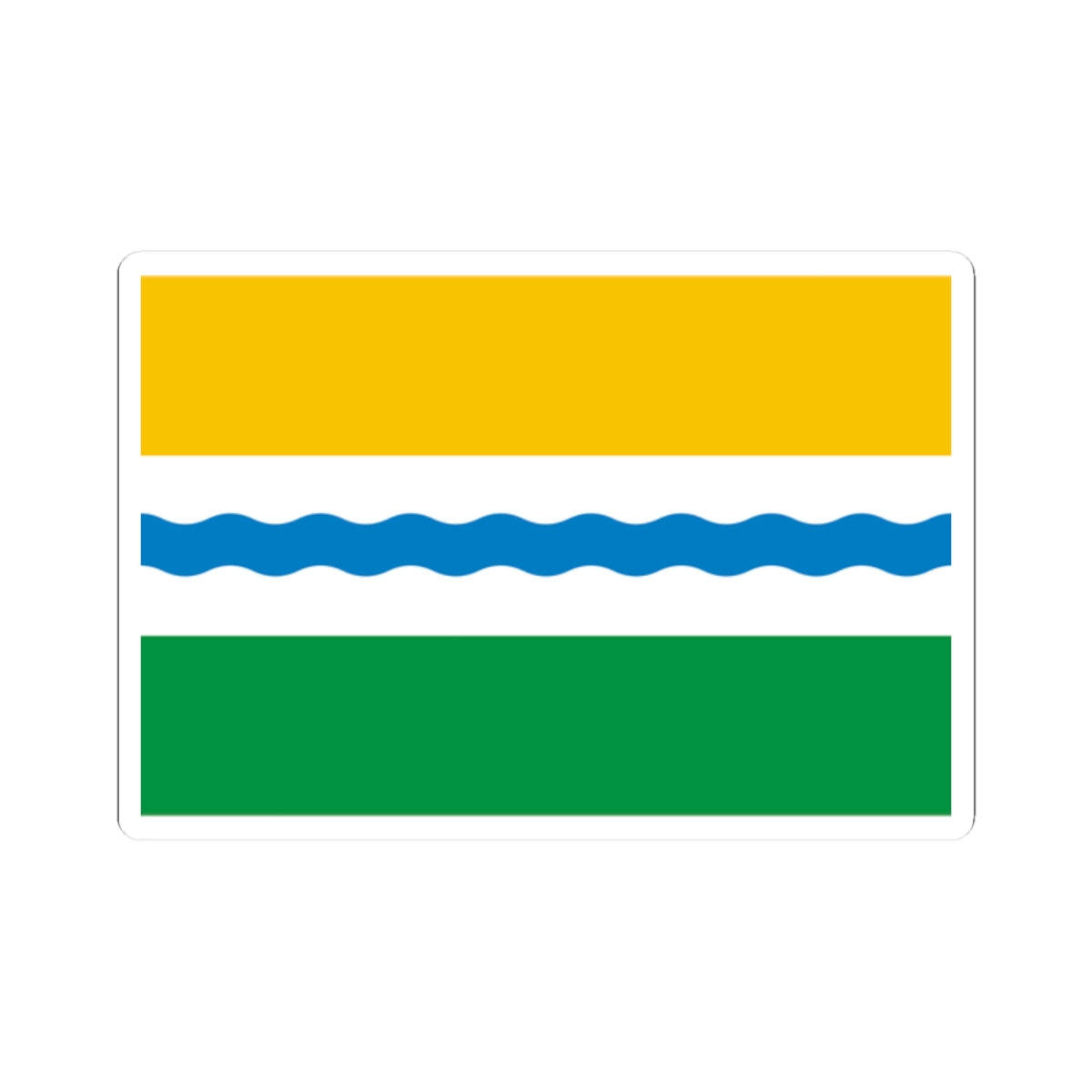 Flag of Tevrizsky rayon Omsk oblast (Russia) STICKER Vinyl Kiss-Cut Decal