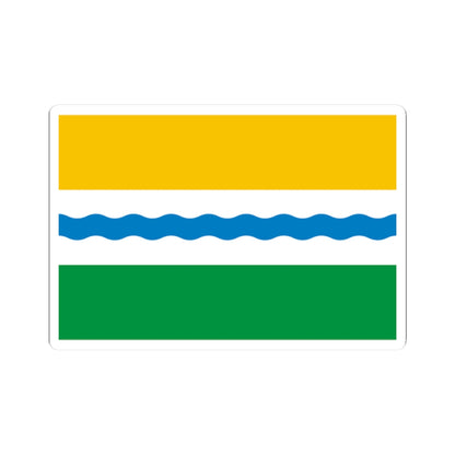 Flag of Tevrizsky rayon Omsk oblast (Russia) STICKER Vinyl Kiss-Cut Decal