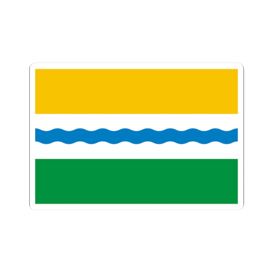 Flag of Tevrizsky rayon Omsk oblast (Russia) STICKER Vinyl Kiss-Cut Decal