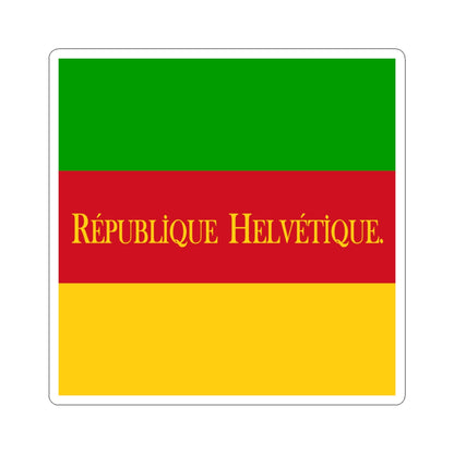 Flag of the Helvetic Republic French (Switzerland) STICKER Vinyl Kiss-Cut Decal