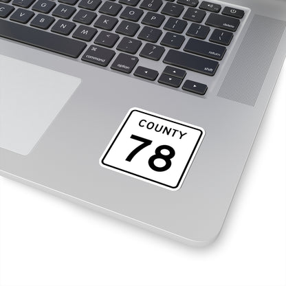 County 78 square (Minnesota) (Road Sign) STICKER Vinyl Kiss-Cut Decal