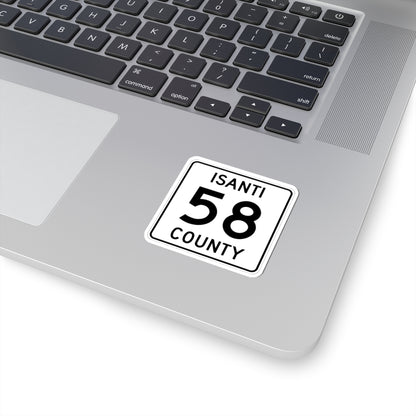 Isanti County 58 MN (Minnesota) (Road Sign) STICKER Vinyl Kiss-Cut Decal