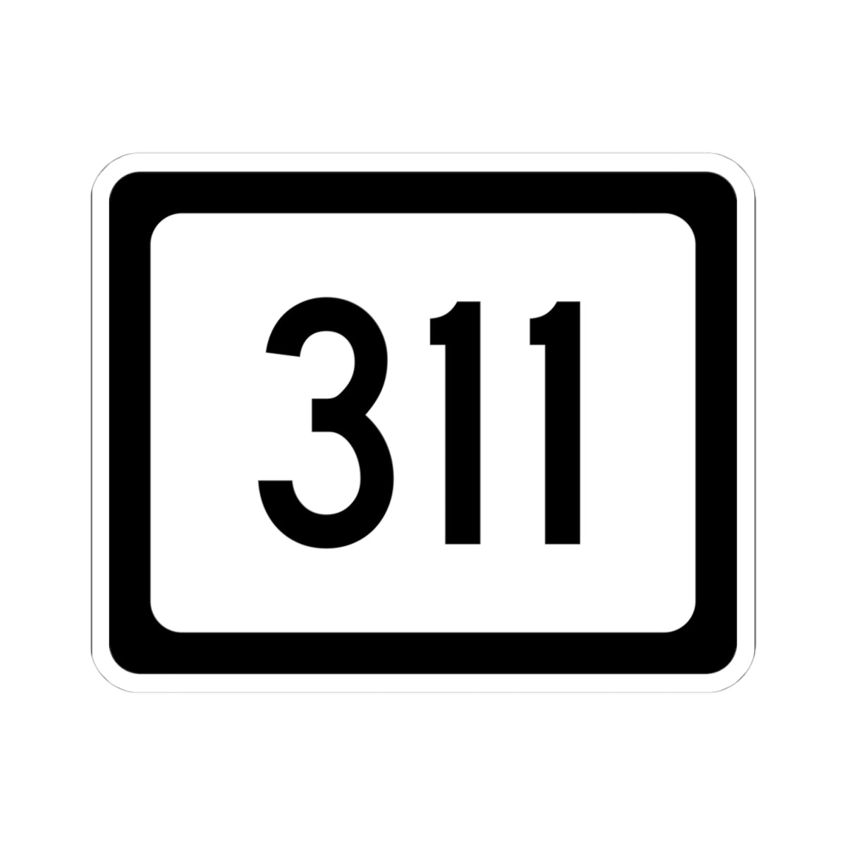 WV-311 (Virginia) (Road Sign) STICKER Vinyl Kiss-Cut Decal