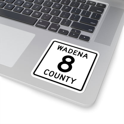 Wadena County 8 MN (Minnesota) (Road Sign) STICKER Vinyl Kiss-Cut Decal