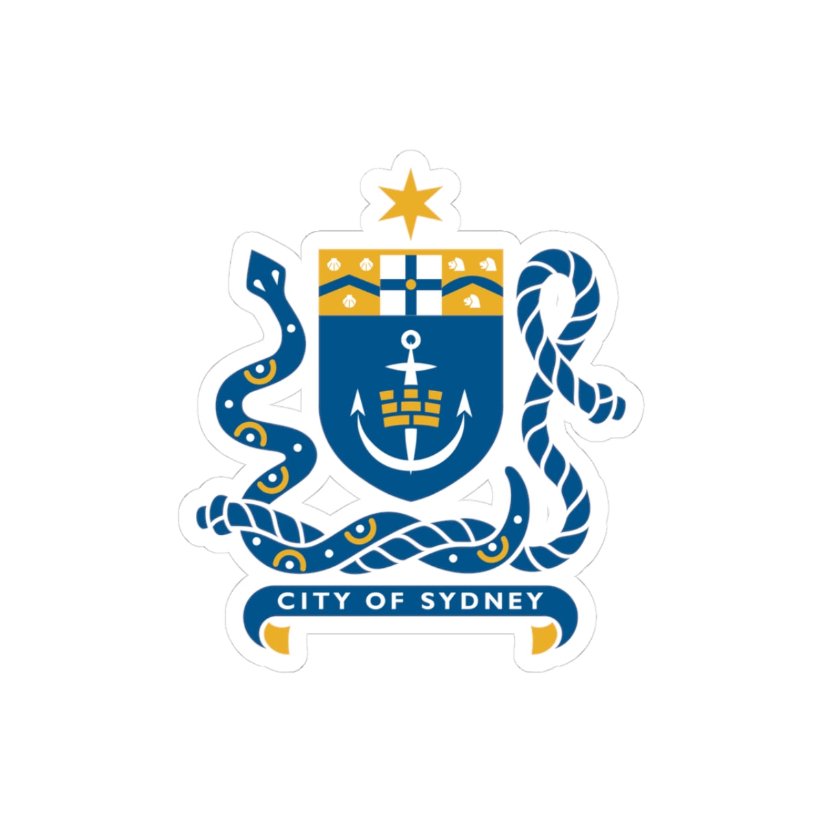 Coat of Arms Sydney Australia - STICKER Vinyl Kiss-Cut Decal