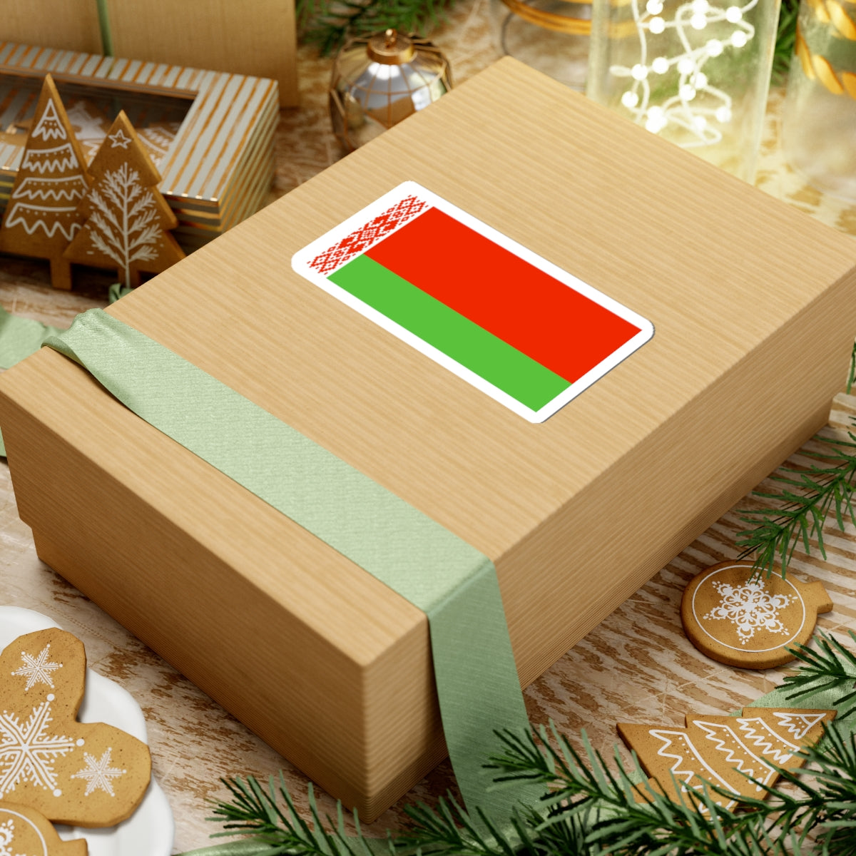 Flag of Belarus WFB 2000 (Belarus) STICKER Vinyl Kiss-Cut Decal