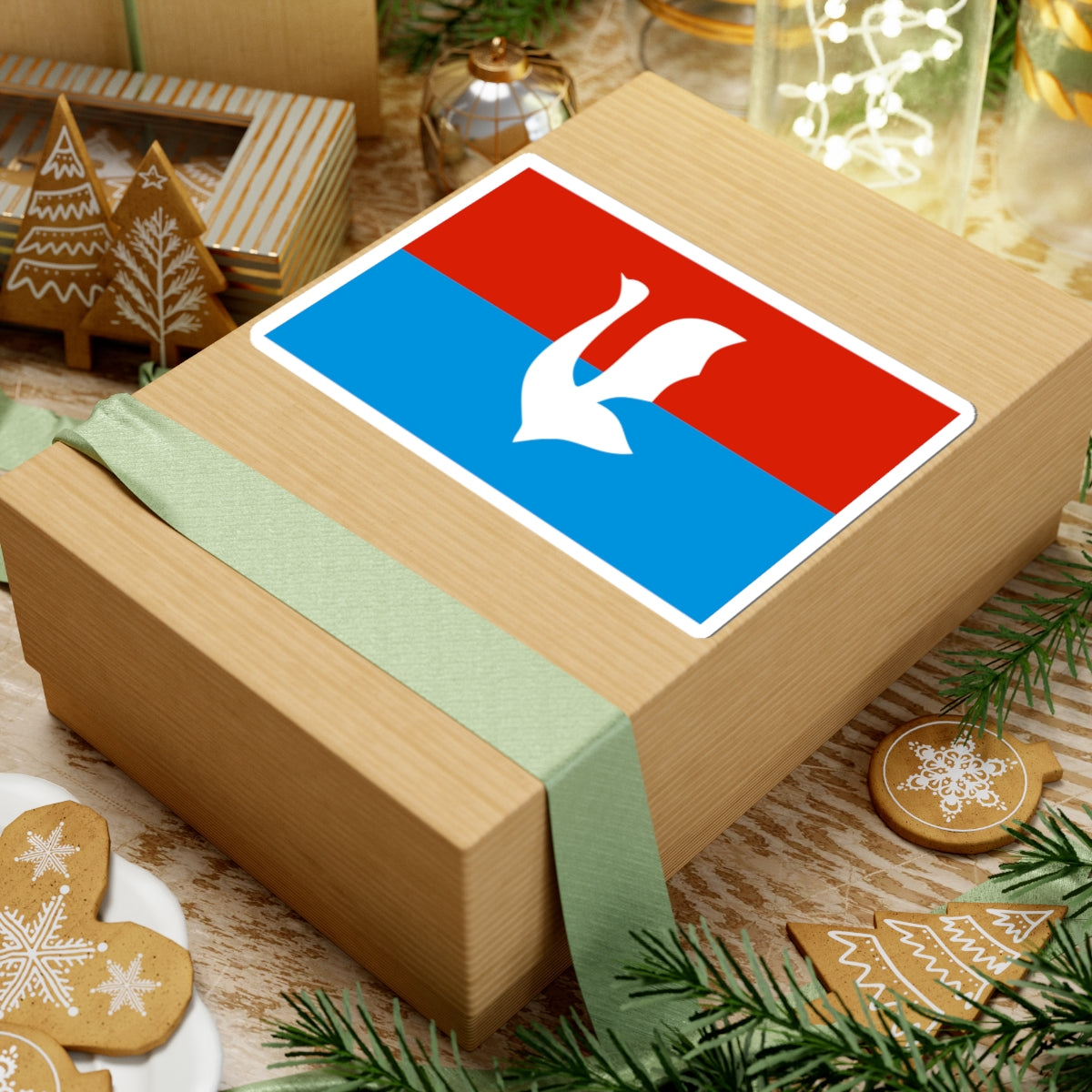 Flag of Gus-Khrustalny Vladimir Oblast (Russia) STICKER Vinyl Kiss-Cut Decal