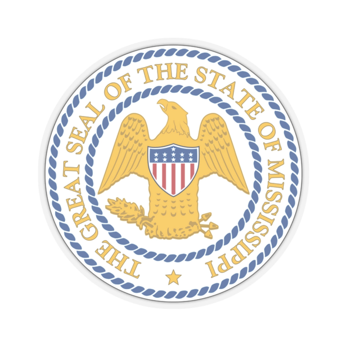 Seal of Mississippi 1879 2014 - STICKER Vinyl Kiss-Cut Decal