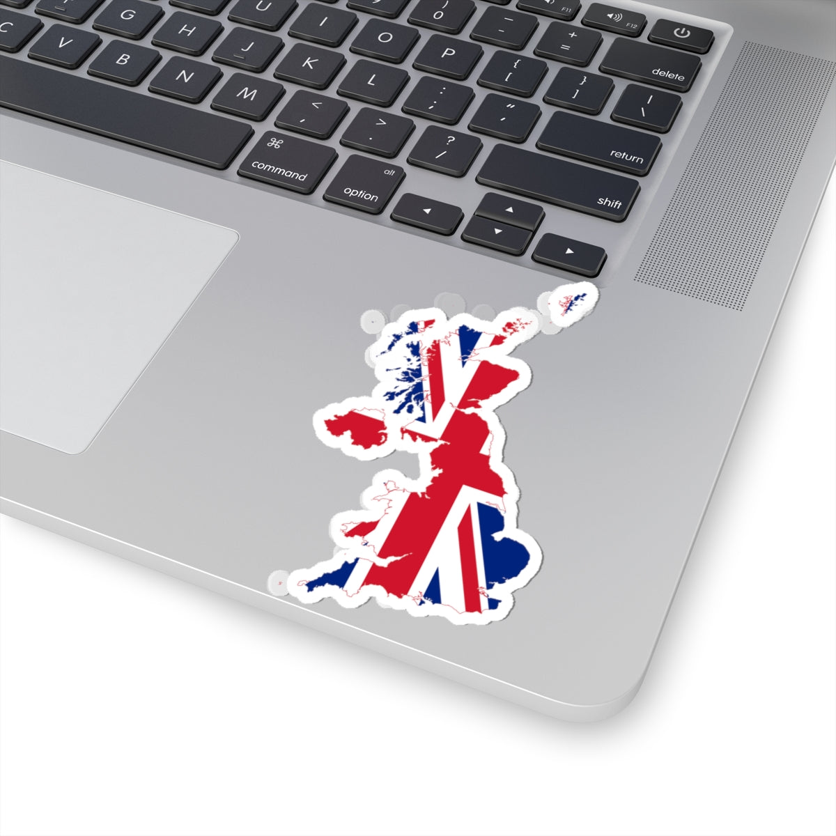 Flag-map of the United Kingdom (United Kingdom) STICKER Vinyl Kiss-Cut Decal
