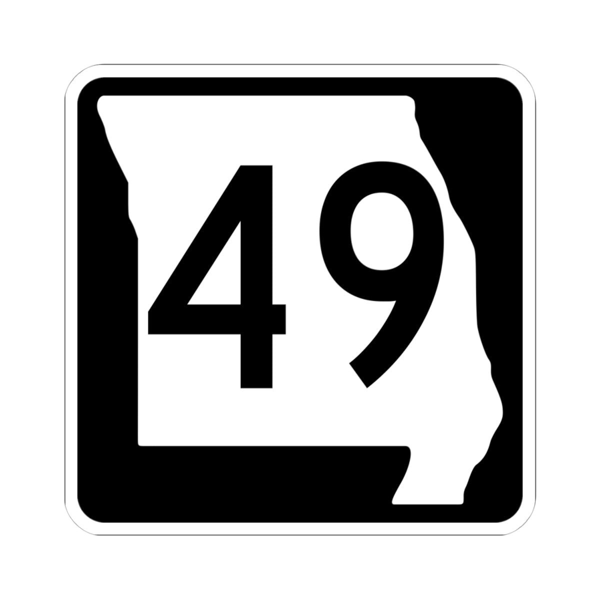 MO-49 (Missouri) (Road Sign) STICKER Vinyl Kiss-Cut Decal