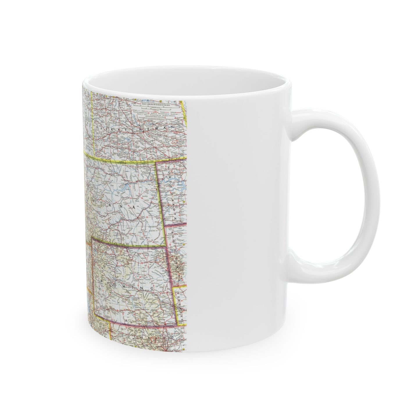 USA - Northwestern (1960) (Map) White Coffee Mug-The Sticker Space