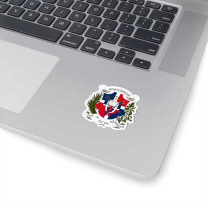 Coat of arms of the Dominican Republic (1860) - STICKER Vinyl Kiss-Cut Decal