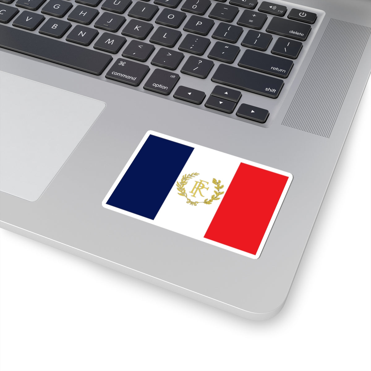Flag of France with RF (France) STICKER Vinyl Kiss-Cut Decal