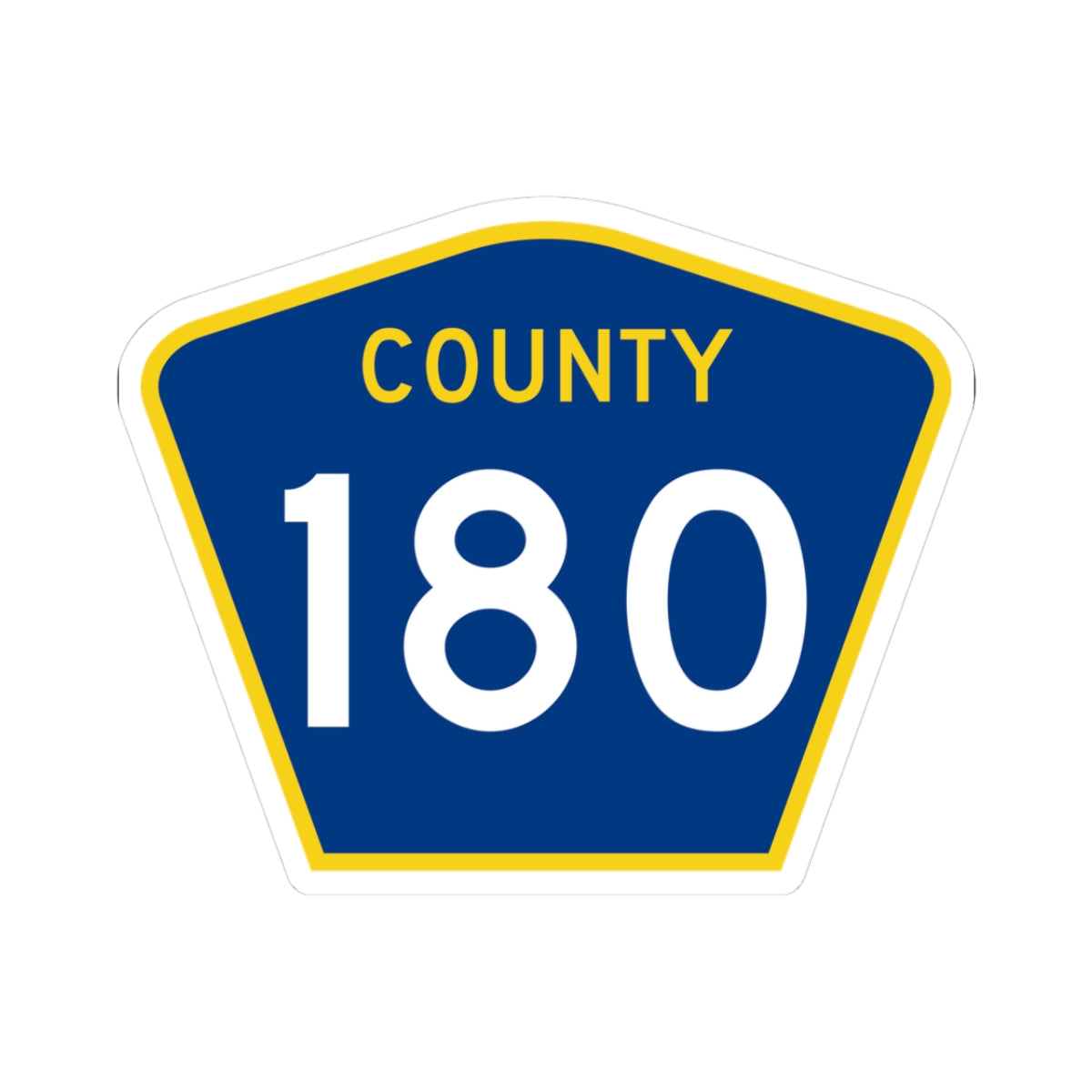 County 180 MN (Minnesota) (Road Sign) STICKER Vinyl Kiss-Cut Decal