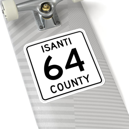 Isanti County 64 MN (Minnesota) (Road Sign) STICKER Vinyl Kiss-Cut Decal