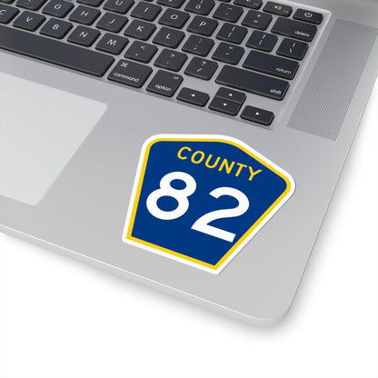 County 82 MN (Minnesota) (Road Sign) STICKER Vinyl Kiss-Cut Decal