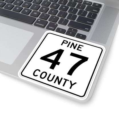 Pine County Route 47 MN (Minnesota) (Road Sign) STICKER Vinyl Kiss-Cut Decal