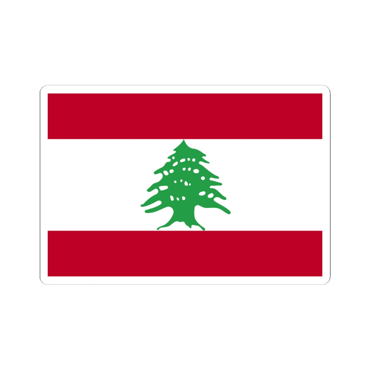 Flag of Lebanon WFB 2004 (Lebanon) STICKER Vinyl Kiss-Cut Decal