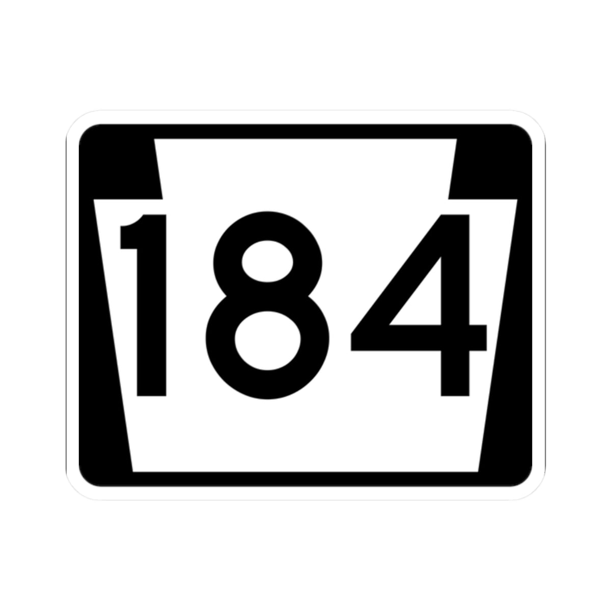 PA-184 (Pennsylvania) (Road Sign) STICKER Vinyl Kiss-Cut Decal
